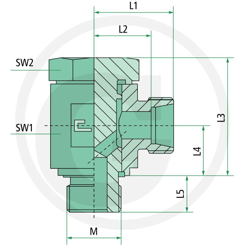 87003898 LME CONECTOR M14*1.5-16*1.5 LA 90 GRADE